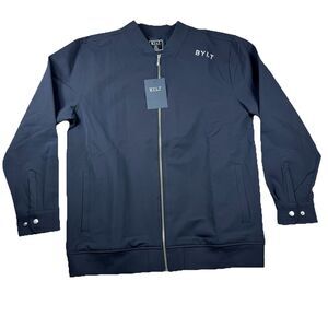 BYLT Limitless Bomber Jacket Full-Zip Mens XL Navy Lined Comfort Nylon Blend NWT